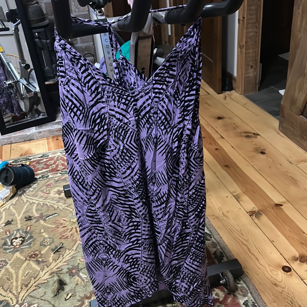 Purple palm tree dress